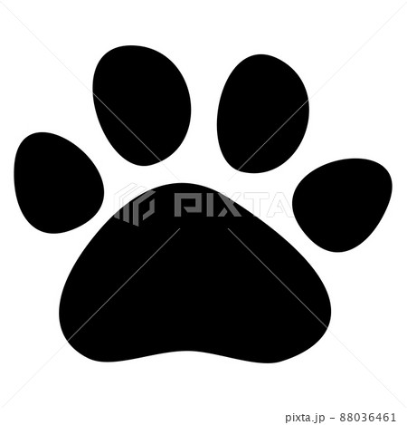 肉球のシンプルなシルエット素材 ベクターイラスト 肉球のシンプルなシルエット素材 ベクターイラスト 88036461