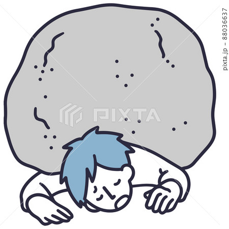 負荷に苦しむ男性 シンプルイラスト 負荷に苦しむ男性 シンプルイラスト 88036637