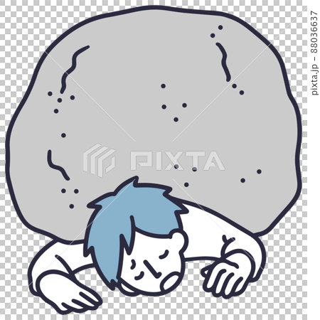 負荷に苦しむ男性 シンプルイラスト 負荷に苦しむ男性 シンプルイラスト 88036637