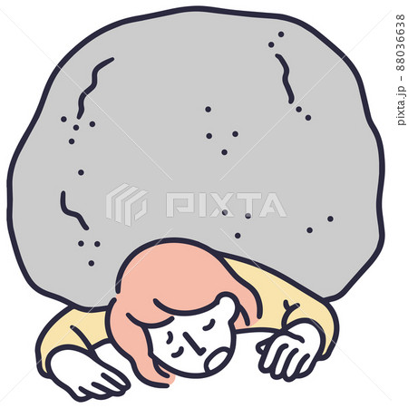 負荷に苦しむ女性 シンプルイラスト 負荷に苦しむ女性 シンプルイラスト 88036638