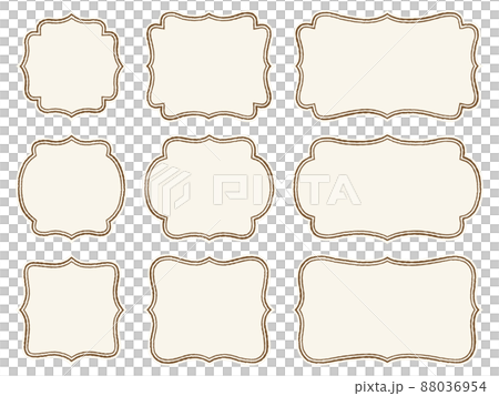 西式復古手繪標籤框套裝 88036954