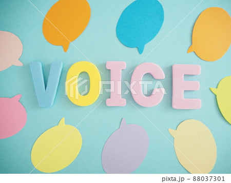 VOICE口コミイメージ、単語とたくさんの吹き出し 88037301