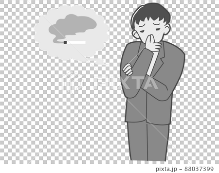 一個關心香煙氣味的男人的插圖 一個關心香煙氣味的男人的插圖 88037399