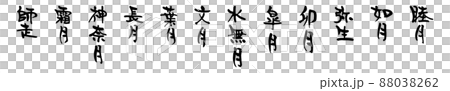 Japanese style month name 88038262