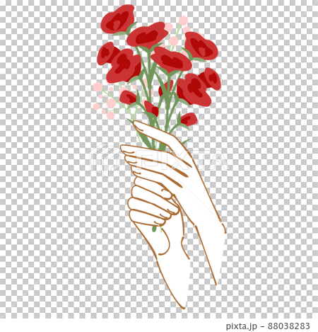 紅色花束的插圖 紅色花束的插圖 88038283