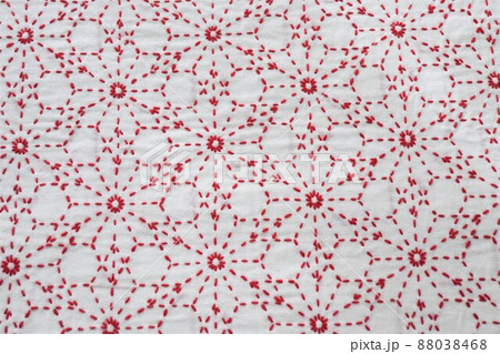 花柄の刺し子 88038468