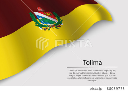 Wave flag of Tolima is a region of Colombia 88039773
