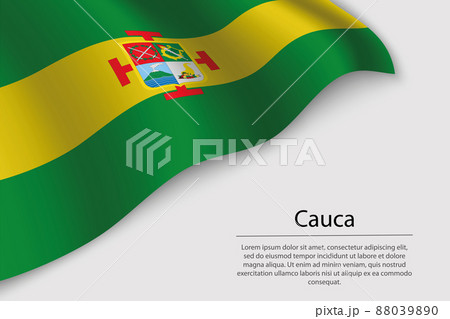 Wave flag of Cauca is a region of Colombia 88039890