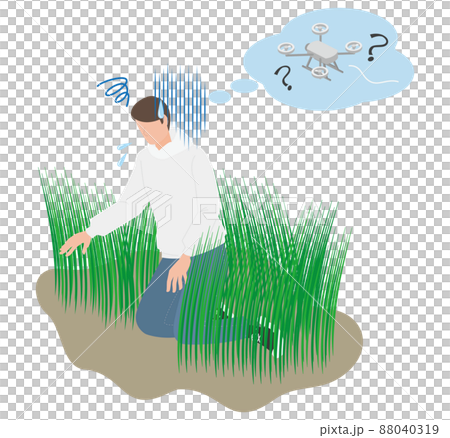 一名男子正在尋找無法操作的失踪無人機 88040319