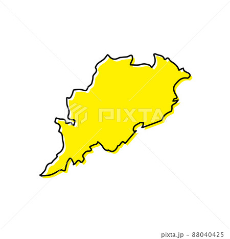 Simple outline map of Odisha is a state of India. Simple outline map of Odisha is a state of India. 88040425