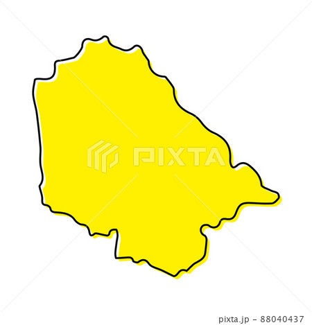 Simple outline map of Jammu and Kashmir is a state of India. 88040437