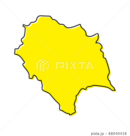 Simple outline map of Himachal Pradesh is a state of India. 88040438