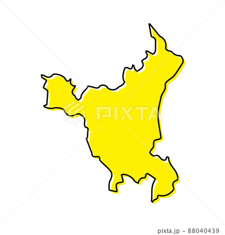 Simple outline map of Haryana is a state of India. 88040439