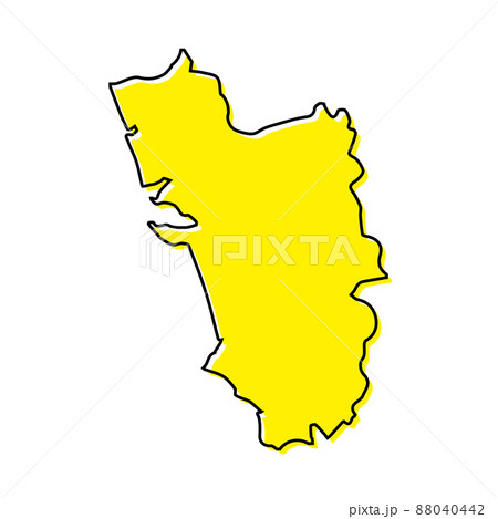 Simple outline map of Goa is a state of India. 88040442