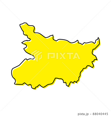 Simple outline map of Bihar is a state of India. 88040445