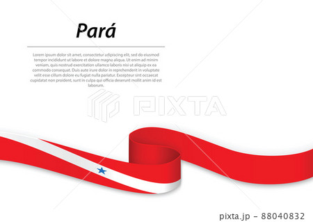 Waving ribbon or banner with flag of Para Waving ribbon or banner with flag of Para 88040832