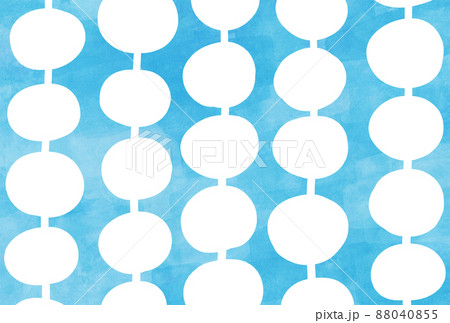 背景素材 水彩 水玉模様 水色のイラスト素材