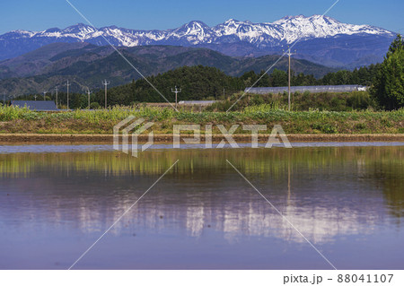 200511田んぼ水鏡001 200511田んぼ水鏡001 88041107