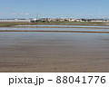 田植えを待つ宮崎市の田んぼの風景 88041776