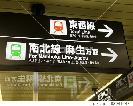東西線・南北線麻生方面　看板　札幌市営地下鉄 88043443