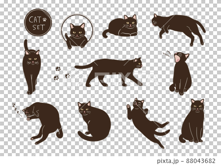 Cat Black, Free Stock Photo, Illustrated silhouette of a black cat