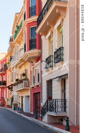 Monte Carlo, Monaco. Street view on a sunny day 88044838