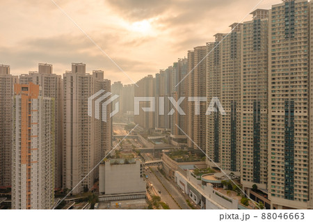 highrise residential apartment blocks in Tseung Kwan O, HK 16 March 2022 highrise residential apartment blocks in Tseung Kwan O, HK 16 March 2022 88046663