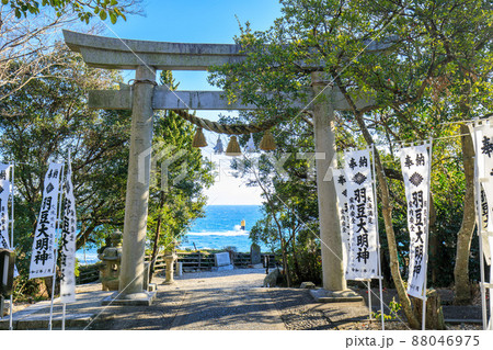 愛知県　南知多町　羽豆神社の境内 88046975