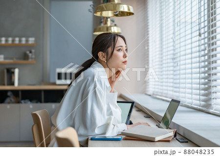 ビジネス　女性　ノマドワーカー　シェアオフィス 88048235