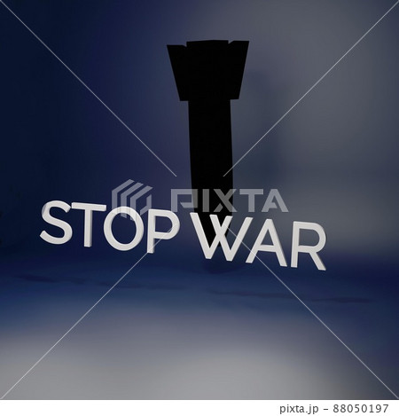3d render concept illustration Stop war 3d render concept illustration Stop war 88050197