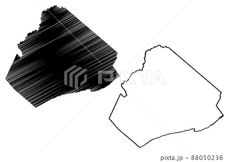 Mercer County, State of West Virginia (U.S. county, United States of America, USA, U.S., US) map vector illustration, scribble sketch Mercer map 88050236