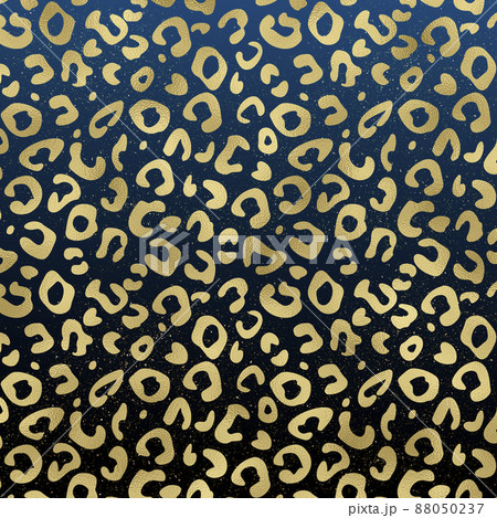Golden leopard print, dark gradient texture, background. 88050237