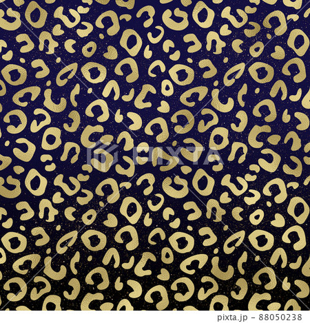 Golden leopard print, dark gradient texture, background. 88050238