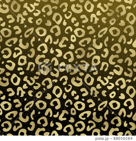 Golden leopard print, dark gradient texture, background. 88050264