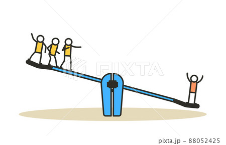Comparison employee business people vector illustration. Advocate person unbalanced weight. Woman and man on swing outweigh concept idea design. Solution choice value human. Problem banner job team Comparison employee business people vector illustration. Advocate person unbalanced weight. Woman and man on swing outweigh concept idea design. Solution choice value human. Problem banner job team 88052425