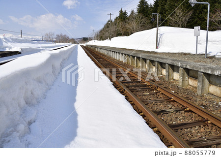 早春の北海道黒松内町で熱郛駅の風景を撮影 早春の北海道黒松内町で熱郛駅の風景を撮影 88055779