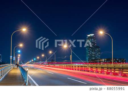 夜景「東京都」新荒川大橋 88055991