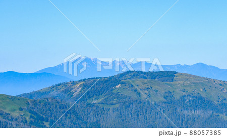信州ビーナスライン・三峰山山頂から望む乗鞍岳 信州ビーナスライン・三峰山山頂から望む乗鞍岳 88057385