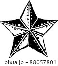 星　モノクロ　アイコン 88057801