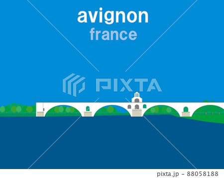 アヴィニョン　avignon　サン・べネゼ橋　le　pont　saint　benezet 88058188