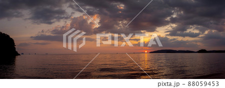 Sunset at beach in the tropics. 88059453