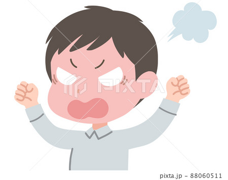 癇癪を起した男性のイラスト 88060511