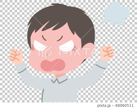癇癪を起した男性のイラスト 88060511