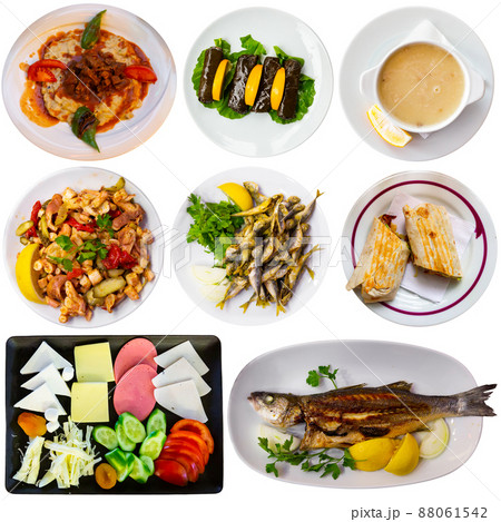 Collection of Turkish cuisine dishes 88061542