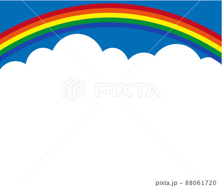 虹のフレーム背景イラスト素材のイラスト素材 0617