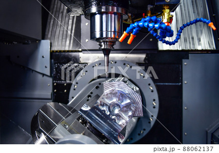 The 5-axis CNC mills machines for design configuration that utilizes a swivel head machine table and flush with the surface metalworking industrial 88062137