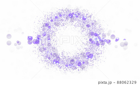 CGパーティクル　中央にコピースペースのある光の玉と線の背景 88062329