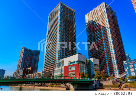 東京　港区芝浦のタワーマンション郡　グローヴタワーとブルームタワー 88062593