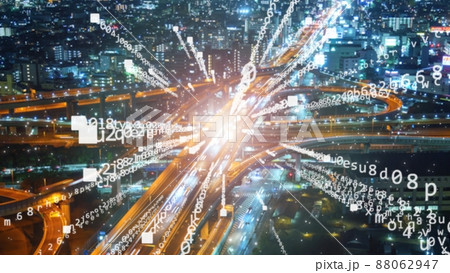 ロジスティック　ビッグデータ　コンセプト 88062947