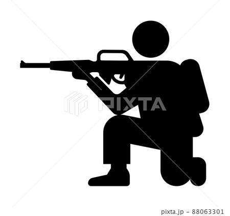 兵士・軍人 シルエットベクターアイコン 88063301